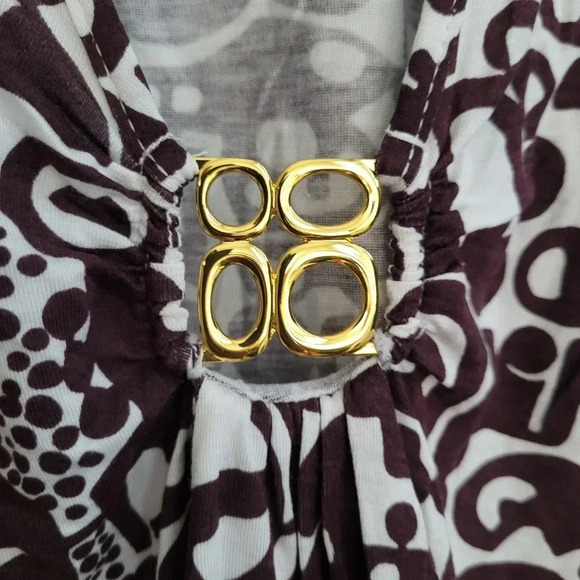 Trina Turk Womens Palm Desert Buckle Jersey Cut Out Dress Cover Up Tunic Medium - Picture 4 of 10